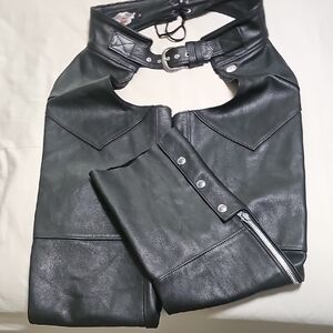 Harley-Davidson Black Leather Riding Chaps